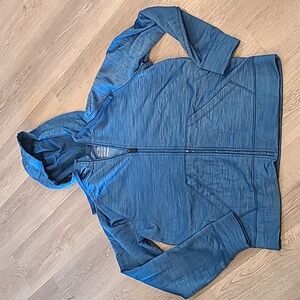 CHAMPION MENS Blue Zip-Up Hoodie